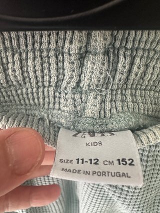 Pantalón corto Zara tejido waffle niño/a