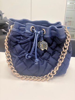 Bolso Purificación Garcia Azul Dorado