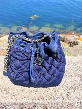 Bolso Purificación Garcia Azul Dorado