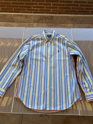 Camisa Ralph Lauren Rayas Azul y Amarillo