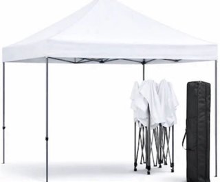 Gazebo professionale 3x3m bianco e nero