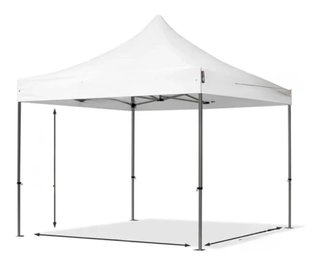 Gazebo professionale 3x3m bianco e nero