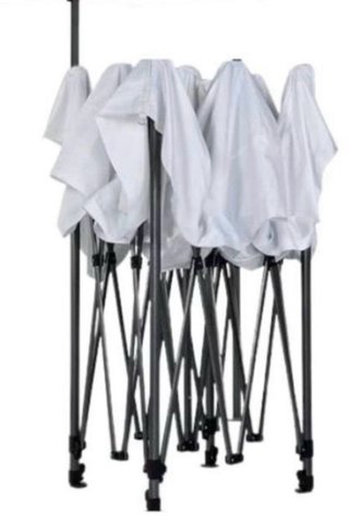 Gazebo professionale 3x3m bianco e nero
