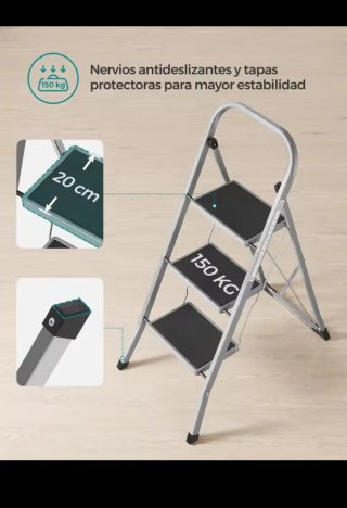 NUEVA! Escalera plegable doméstica 3 peldaños