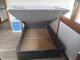 Cama canapé abatible con colchón viscoelástico