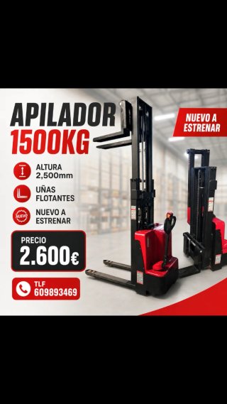 Apilador 1500KG Nuevo a Estrenar