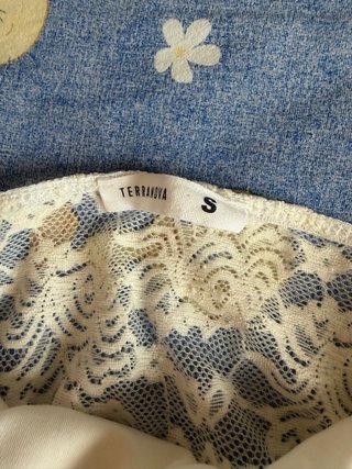 Top a Fascia in Pizzo Bianco Terranova - Taglia S