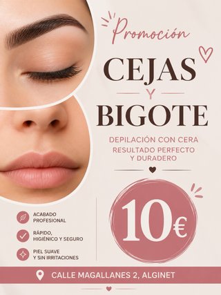 Promoción Depilación Cejas y Bigote 10€