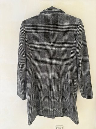Abrigo cuadros gris Talla M