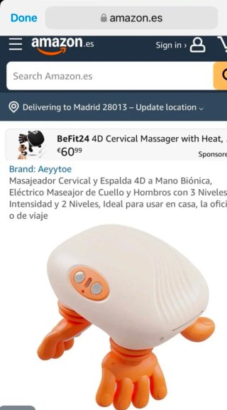 Masajeador Cuello y Espalda 4D