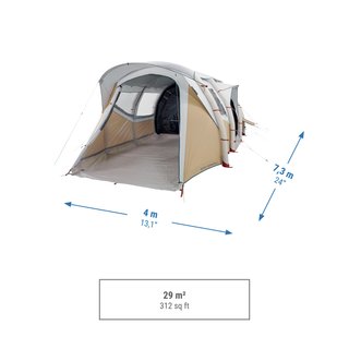 Tienda de campaña familiar 6 personas hinchable Quechua
