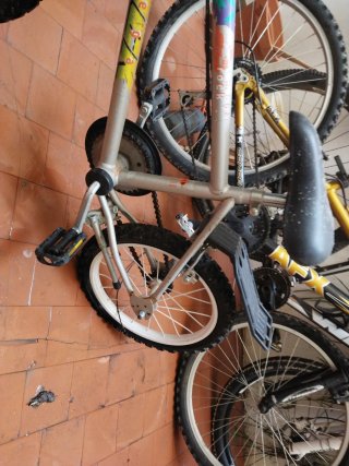 Bicicleta infantil plateada