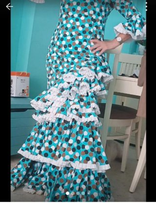 Vestido de flamenca con lunares mujer