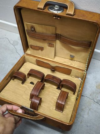 Maletín neceser de cuero vintage