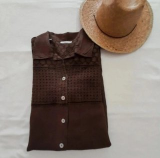 Camicione boho chic in puro lino