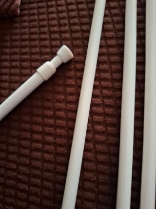 4 Barras Cortina Tensión Extensibles Blancas