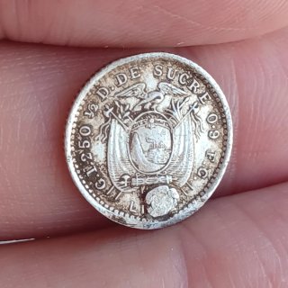 1/2 décimo 1912 ECUADOR - Plata