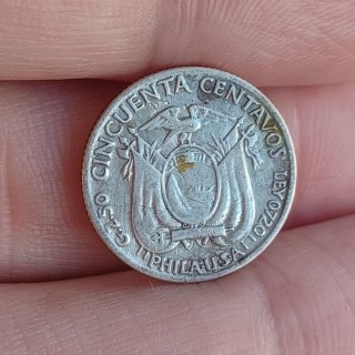 50 ctvs 1928 ECUADOR - Plata