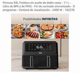 Freidora Aire Princess XXL 11L Doble Cesta