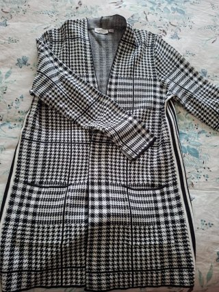 Cardigan fantasia pied de poule Blue Motion