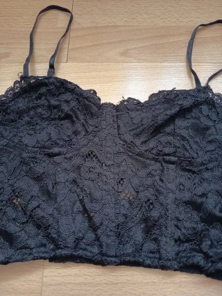 Top fiesta encaje negro talla XS