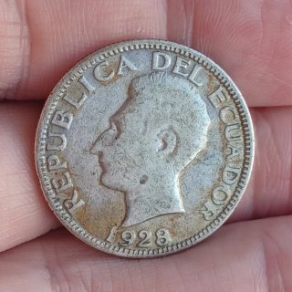 2 sucres 1928 ECUADOR - Plata