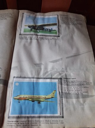 Álbum de Cromos Aviones Comerciales