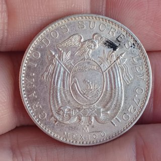 2 sucres 1944 ECUADOR - Plata