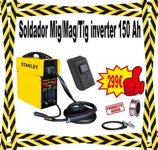SOLDADOR MIG/MAG/TIG INVERTER 150 Stanley