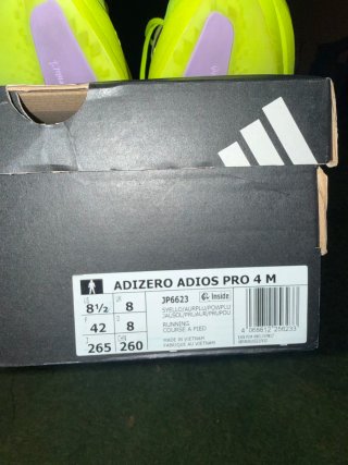 Adidas Adizero Adios Pro 4 Amarillo/Morado
