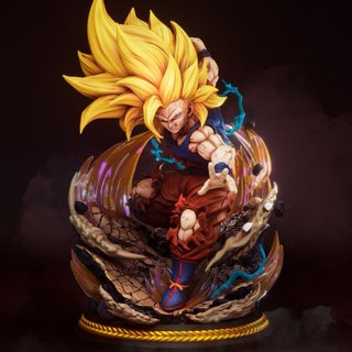 Figura Resina Dragon Ball Goku SJJ3 & Shenron