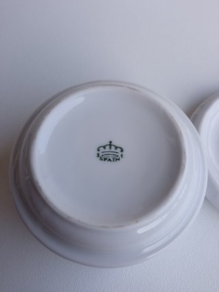 Cenicero de porcelana blanco