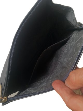 Pochette Castellari pelle nera vintage