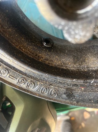 Rueda minimoto con disco de freno