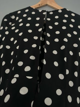 Vestido Zara lunares negro blanco Talla XS