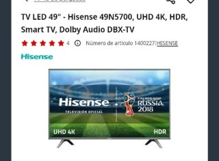 TV Hisense 50 4K UHD - Se incluye Fire TV