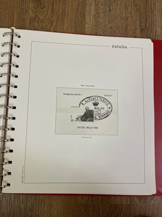Hojas ANFIL sellos 1990 España con filoestuche