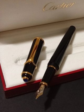Penna Cartier Nera e Oro