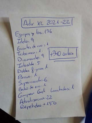 Álbum Adrenalyn XL 2021-22 con +310 cartas