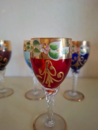 Bicchieri Murano decorati