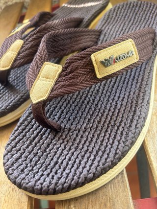 Sandalias unisex Watzom Marrón y Beige