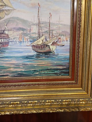 Cuadro de Galeón Antiguo. Certificado Autor