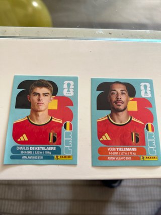 2 Cromos Bélgica Mundial FIFA 2022 a 6 euros