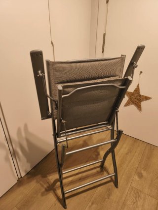 Conjunto mesa y 4 sillas terraza cristal