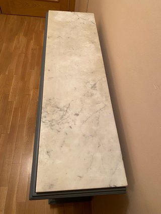Mesa recibidor vintage mármol y madera