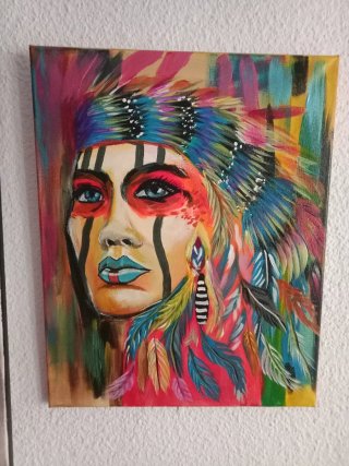Cuadro pintado a mano 50x40 cm – Arte acrílico con
