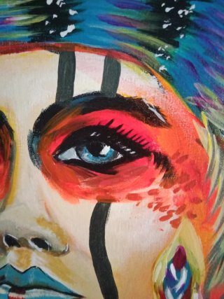 Cuadro pintado a mano 50x40 cm – Arte acrílico con