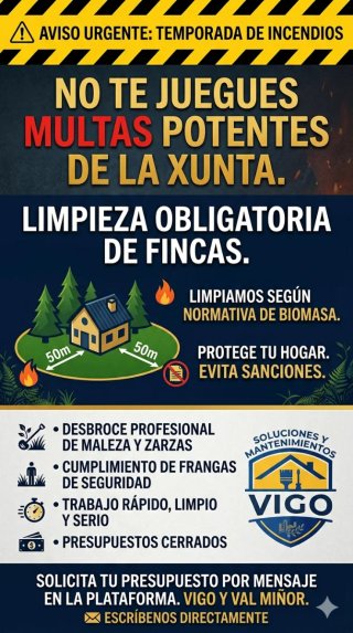 Desbrocea de fincas y limpieza de maleza.