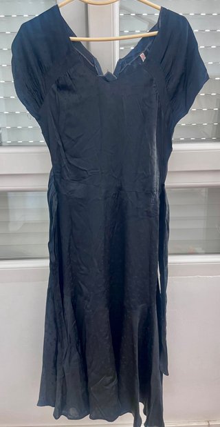 Vestido Midi Negro Vintage