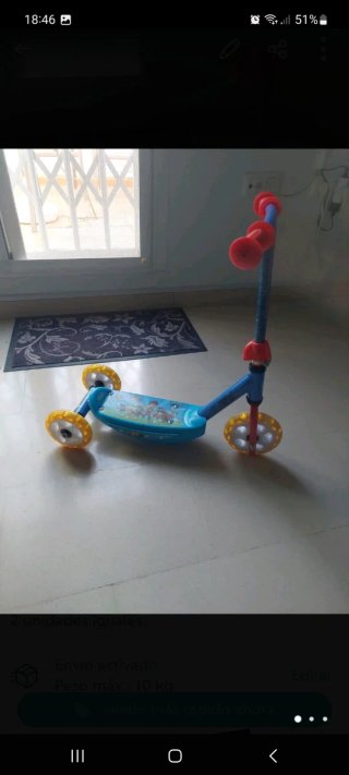 Patinete Patrulla Canina 3 Ruedas